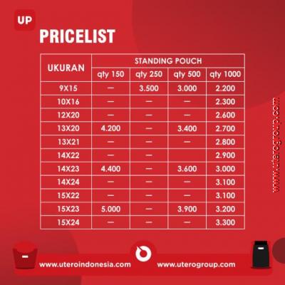 PRICELIST STANDING POUCH